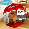Custom Name Umbrella Christmas Bears Celebration Umbrella 8-Frame for Travel, Camping, Casual Lightweight Portable, Essential for Family Gifts