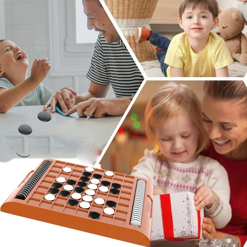 Tabletop Game Flip Black White Chess Board Touch Flip Reversi Strategy Board Game  Camping Hiking