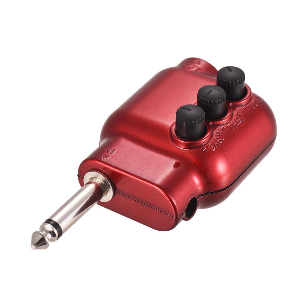 Мини-предусилитель, разъем 6,35 мм с регулятором громкости эквалайзера Bass Treble для акустической гитары