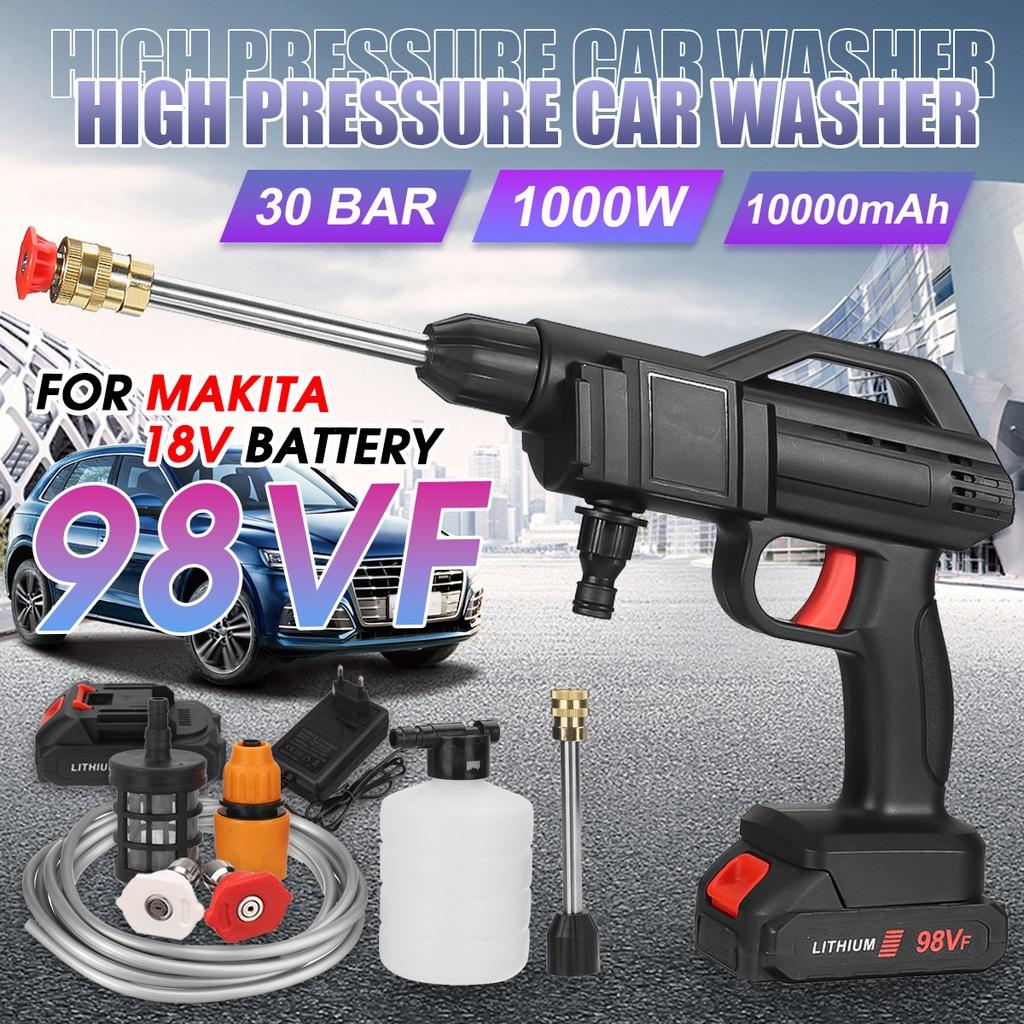 98VF 1000W Wireless Car Washing Machine High Pressure Spray Guns Water Cleaner For Makita 18V Battery