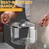 Heat Resistant Clear Cooking Pot Stainless Steel Glass Soup Pot  Kitchen Cooking Tools