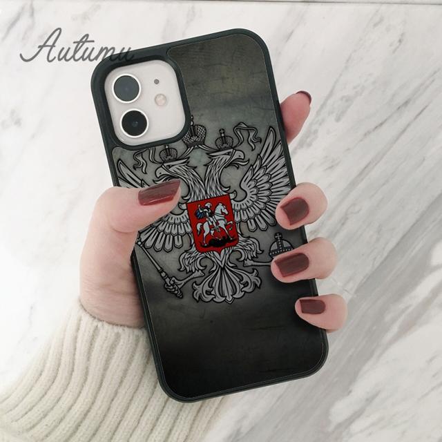 Чехол для телефона с двуглавым орлом и гербом России для iPhone 11 12 13 14 Pro Max mini XR XS SE 2020 6S 7 8 Plus Galaxy S21 S22