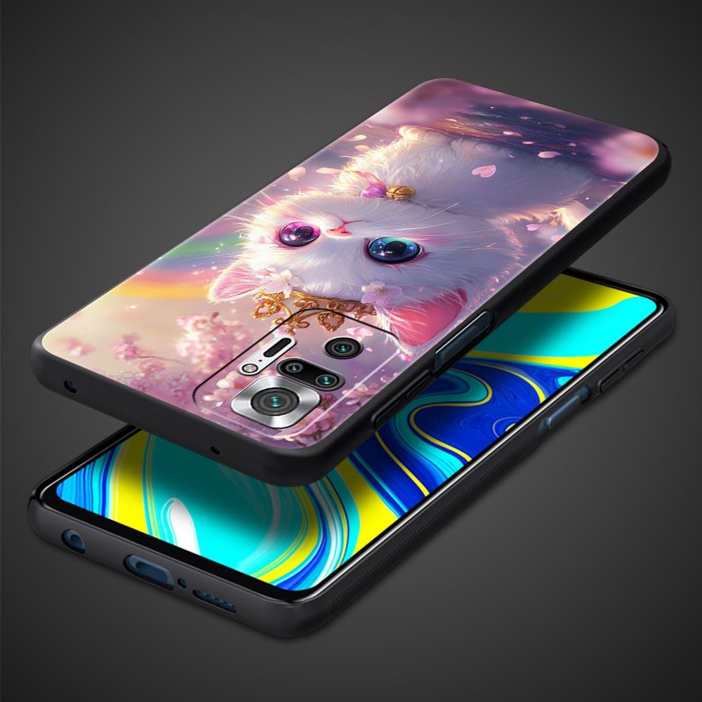 Чехол-накладка с ярким дизайном кошки для Redmi 14C 10C Note 15 14 13 12 10 11 K40 Pro Plus 5G, противоударный, из мягкого ТПУ, Fundas