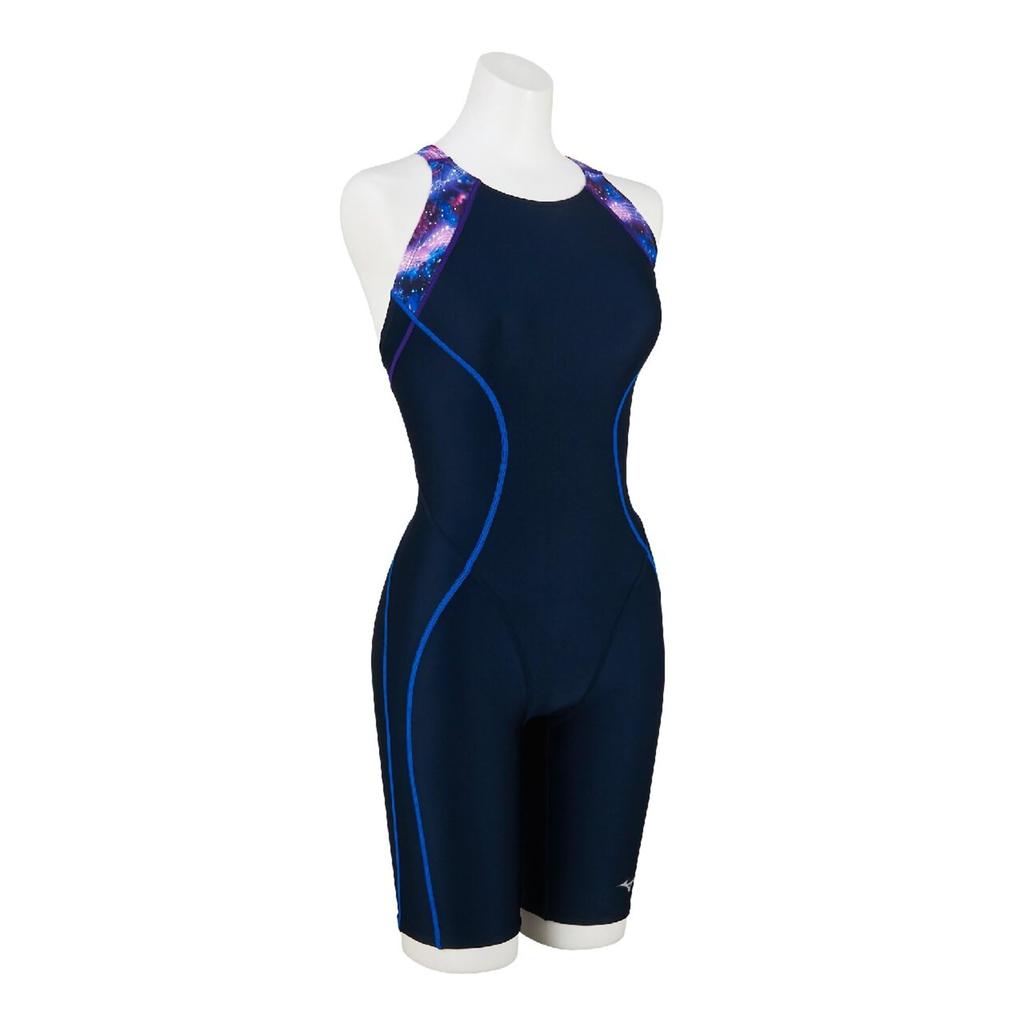 Mizuno Слитный купальник Stroke ONE XL 86 Темно-синий x Фиолетовый, N2JGD746, Размер,