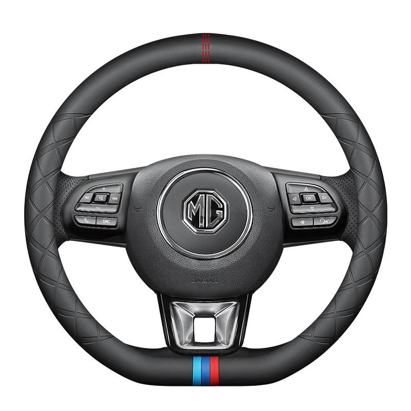 MG & Roewe Genuine Leather Steering Wheel Cover for MG6, MG HS, MG5, Roewe ZS, and RX5