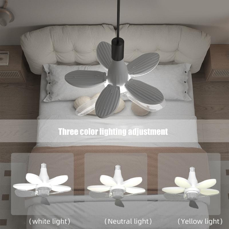 Multifunctional Wireless Ceiling Fan Light For Home Indoor Bedroom Living Room Use, Remote Controlled E27/E26/B2 Socket