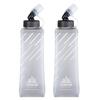 TRIWONDER TPU Foldable Water Bottle, Sports Bottle for Running, Marathons, Cycling, and Hiking, Soft Hydration Bottle (Gray, 420ml - 2-Pack)