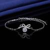 Moissanite Luxury Clavicle Chain: French Style Women's Bow Bracelet