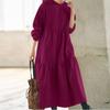 Solid Color Sweatshirt Long Dress Women Vintage Women Loose Long Sweatshirt