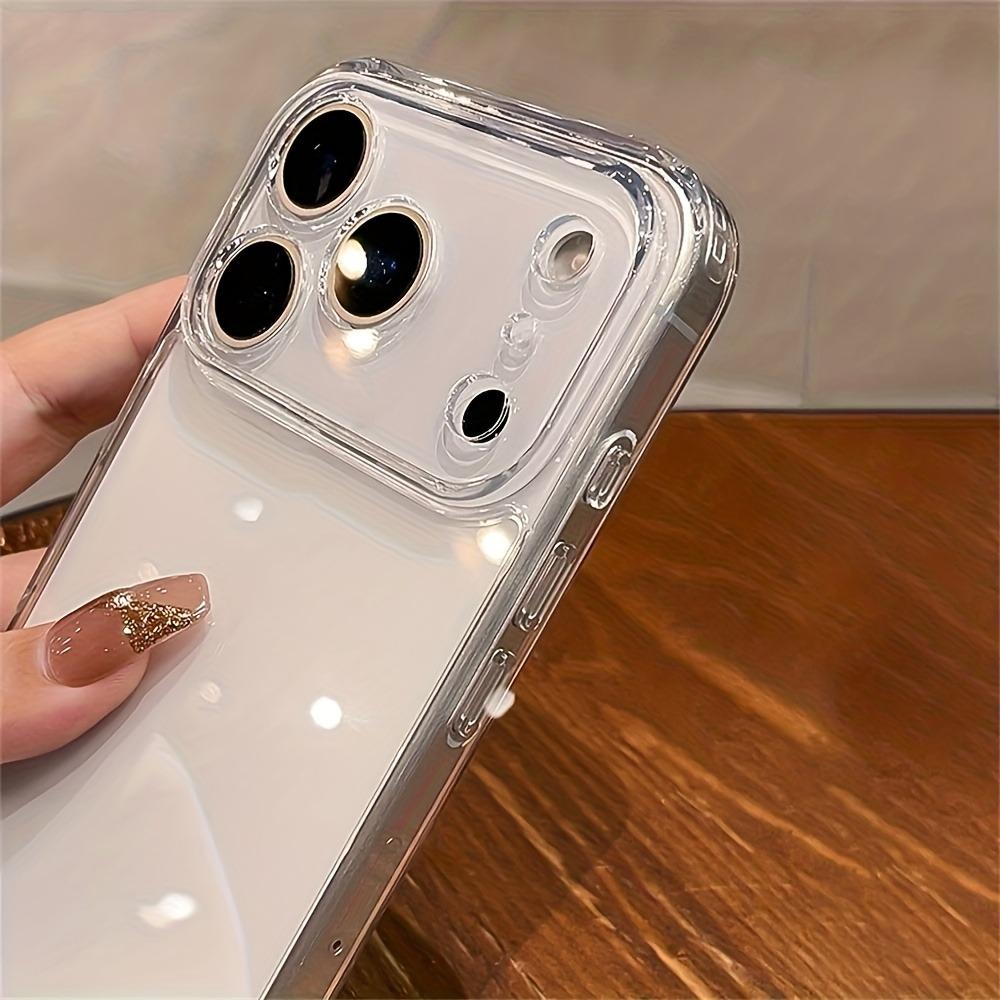 Luxury Transparent Soft TPU Phone Case For iPhone 17 16 Pro Max 16 Plus Air Lens Protection Shockproof Clear Cover For iPhone17