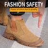 Men's Steel Toe Safety Shoes - Anti-Smash, Anti-Puncture, Non-Slip, Wear-Resistant, Breathable, Lightweight Work Sneakers with Rubber Sole.