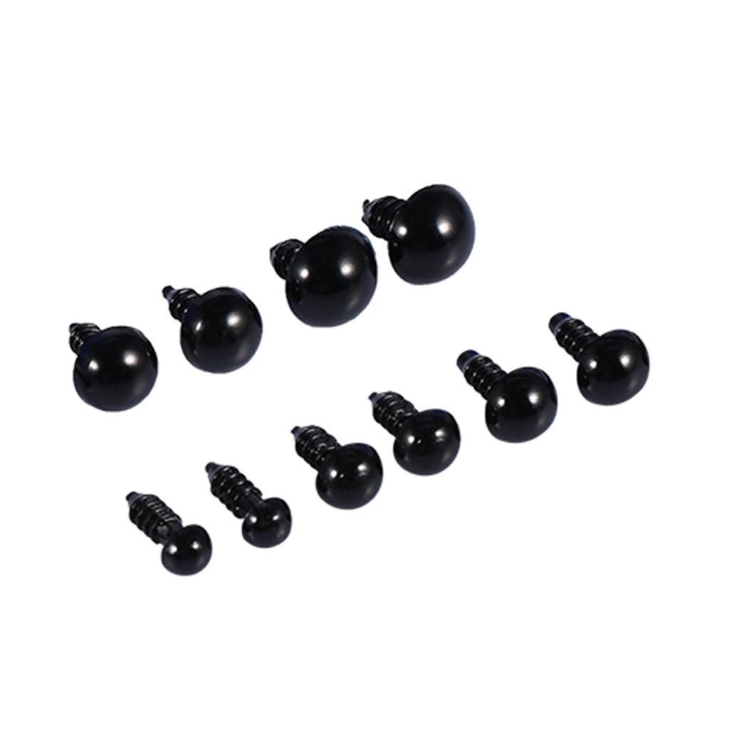 100 шт. 6-12 мм цветные пластиковые безопасные глаза для плюшевых игрушек-медведей