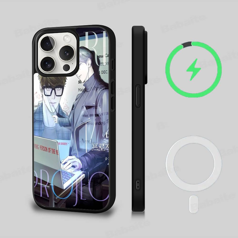 Чехол для телефона с магнитами и беспроводной зарядкой Nerd Project bl Anime для iPhone 17 16 15 14 Plus 13 12 11 Pro Max