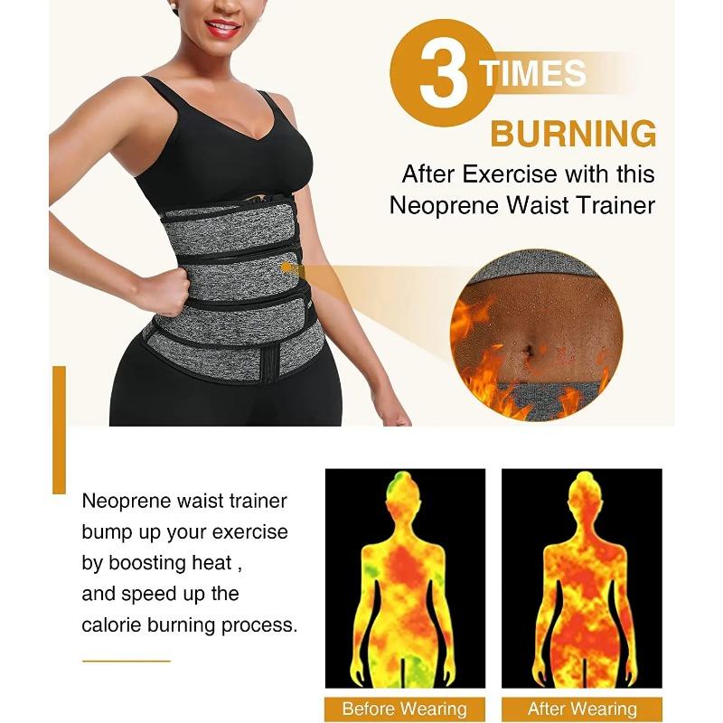 Женский поясной тренажер Cincher с 3 ремнями - пояс для контроля за потоотделением и тренировкой для похудения