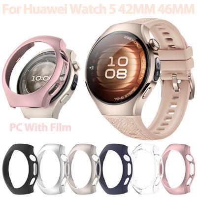 Жесткий чехол из поликарбоната для Huawei Watch 5 46 мм 42 мм, противоударный, защитный, с матовой рамкой и полой полуоболочкой.