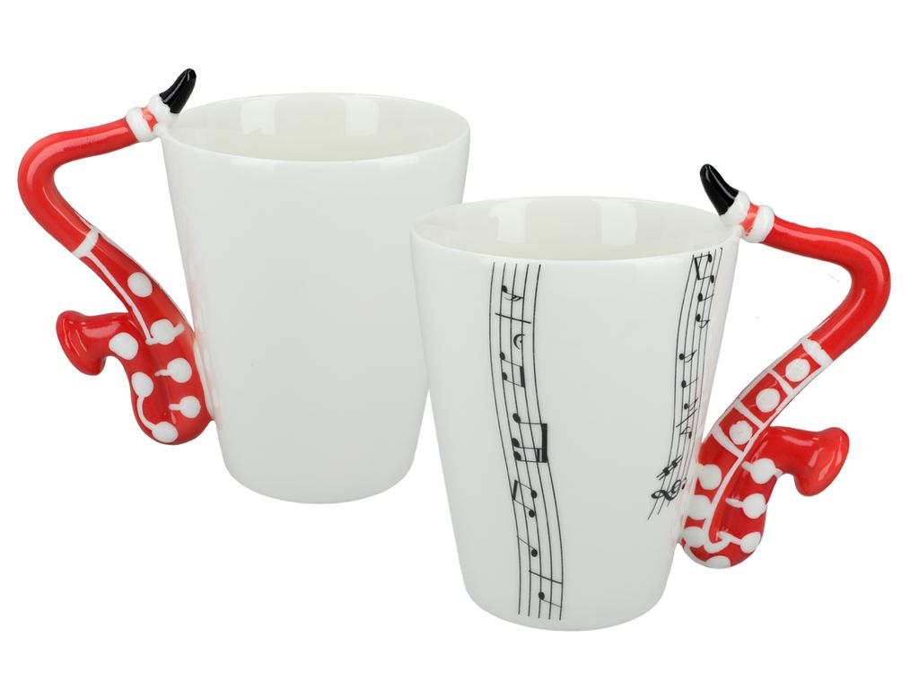 Kubek Muzyczny Z Uchwytem W Kształcie Instrumentu Saksofon Na Prezent