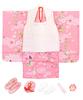KYOETSU Kimono Set for Includes a Plain Kimono and 753 Cherry Blossom Spring 3-Year-Old Girls' Shichi-Go-San Ceremony, Accessories, (3. Dream,