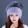 Hat Lady Winter New Mink Fur Fox Fur Woven Cap Winter Elegant Warm Fur Hat
