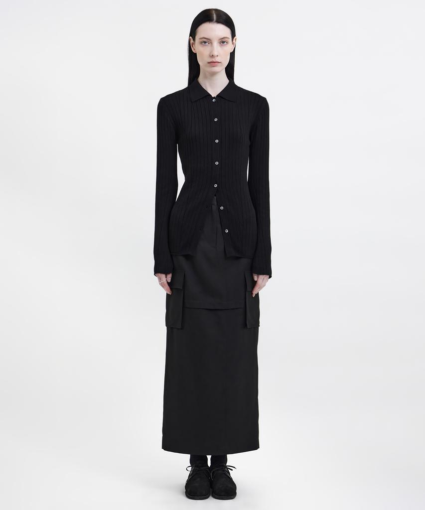 YOUTH Cargo Maxi Skirt - Black