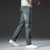 Four Seasons New Retro Jeans Men's Loose Straight 2024 Эластичные высококачественные универсальные повседневные длинные мужские брюки