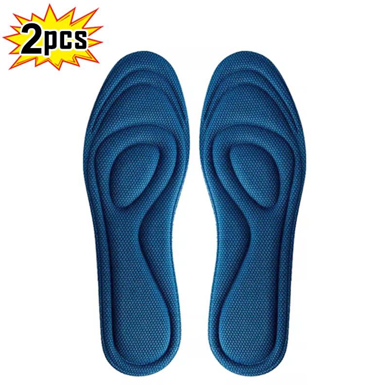 4Pcs Memory Foam Orthopedic Insoles for Shoes Antibacterial Deodorization Sweat Absorption Insert Sport Shoes Running Pads