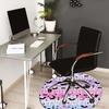 1pc Halloween-themed pattern with bats, stars, Round carpet, Made of Polyester,Perfect for Decorating Office Chairs, Living Rooms fplt021