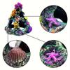 1 Set Aquarium Colorful Coral Reef Set Fish Tank Decoration Mountain Ornament for Aquarium Environments Decor Coral Mountain X 1 Aquatic Plant X 4