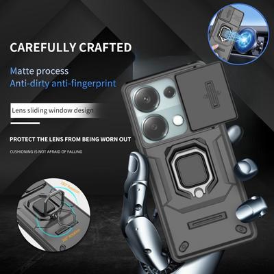 Slide Lens Protect Funda для Xiaomi Redmi Note 13 Pro 5G 4G противоударный бронированный чехол для телефона Redmy Note13 Note13pro 5G задняя крышка
