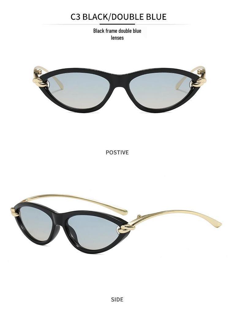 Женские солнцезащитные очки «кошачий глаз» высокого класса - Защита от УФ-лучей, Европейский и американский стиль