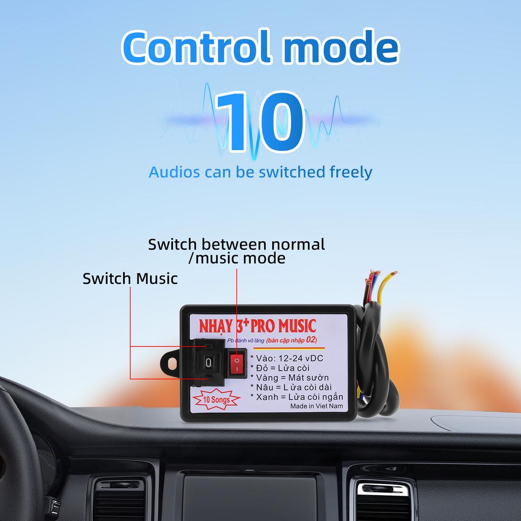 Автомобильные аксессуары 12-24 В универсальный контроллер автомобильного гудка 3+Pro музыкальный динамик гудка 300 дБ беспроводной блок управления с переключением громкости