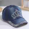 Summer New Crown Hat Women's Rhinestone Cap Fashion Versatile Baseball Cap Casual Sunshade Sun Hat