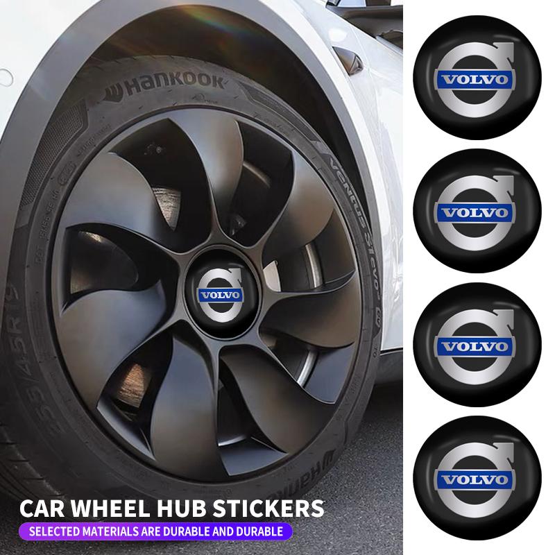 4 шт. 56 мм Наклейки на центральные колпачки колес автомобиля Для Volvo Rdesign AWD C30 C70 S40 S60 S70 S80 S90 V40 V50 V60 V70
