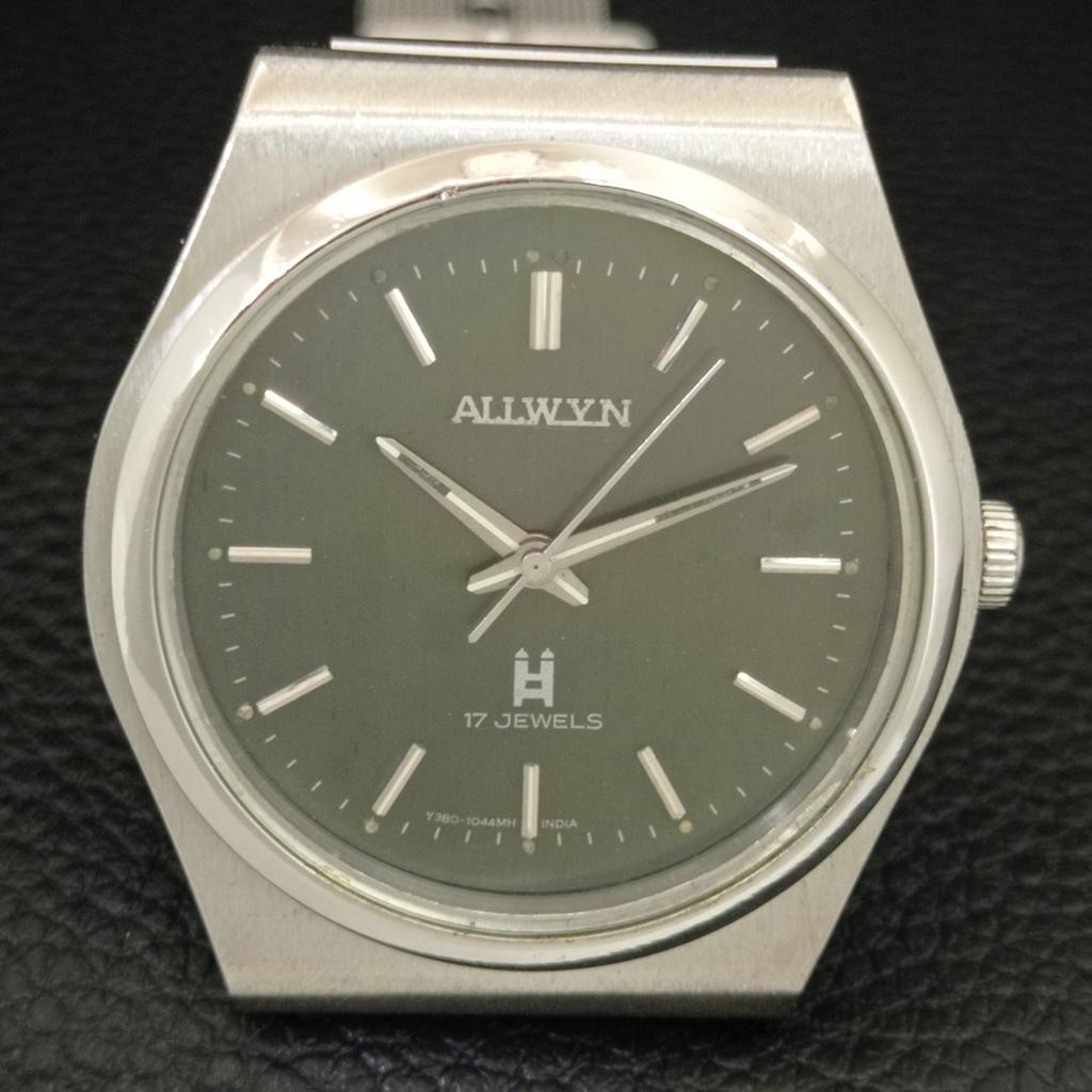 ВИНТАЖНЫЕ МУЖСКИЕ ЧАСЫ ALLWYN 6300A С РУЧНЫМ ЗАВОДОМ И ОРИГИНАЛЬНЫМ ЦИФЕРБЛАТОМ ИНДИЯ a708156-1