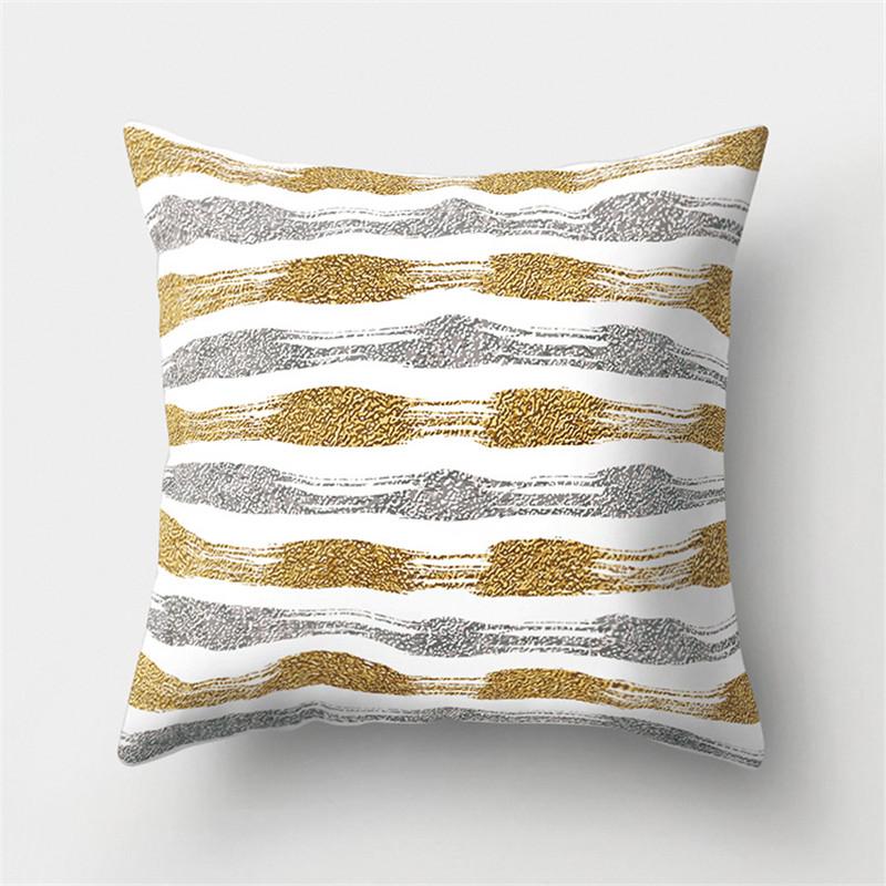 Наволочка в скандинавском стиле с геометрическим рисунком 45x45, декор диванной подушки, наволочка из полиэстера в полоску, домашний декор