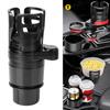 Car Drink Bottle Holder Base Tray Expander Adapter Multifunctional Auto Stand Organizer 4 In 1 Adjustable Car Cup Holder Telescopic Rotating