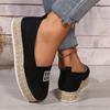 Новые горячие продажи женских туфель Slip on женские вулканизированные туфли с круглым носком и блестками однотонные уличные туфли на платформе повседневные удобные туфли