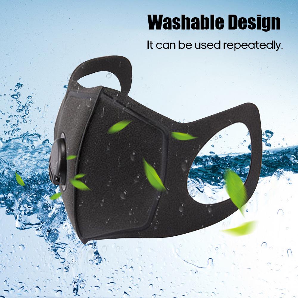 Mouth Cover Sponge Cover with Breathing Valve Fog-proof Face Mouth Cover