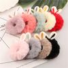 Cheapest Rabbit Ears Elastic Hair Bands Girls Women Fur Fluffy Hair Rings Imitation Rabbit Fur Plush Scrunchies Hair Accessories