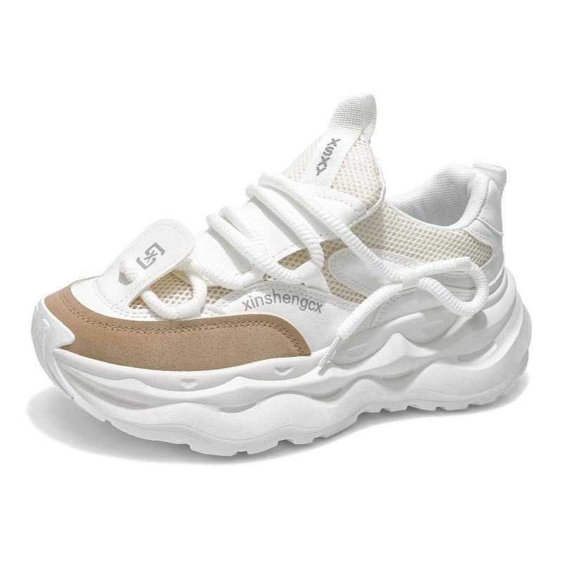 Новые мужские удобные на открытом воздухе комфортные осенние корейские версии тренда толстая подошва досуг спортивные сетчатые мужские туфли обувь Daddy