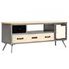 VidaXL TV Stand Solid Mango Wood and Steel 120 X 30 X 45 Cm