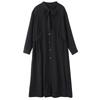 Платья с длинным рукавом черные винтажные новые для женщин повседневные свободные весенне-осенние платья-рубашки