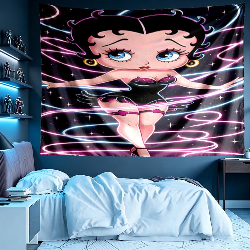 Betty Boop Print Tapestry, Lightweight Wall Hanging, for Bedroom, Dorm, Living Room, Home Art Decor - Birthday Christmas Gift for Friends