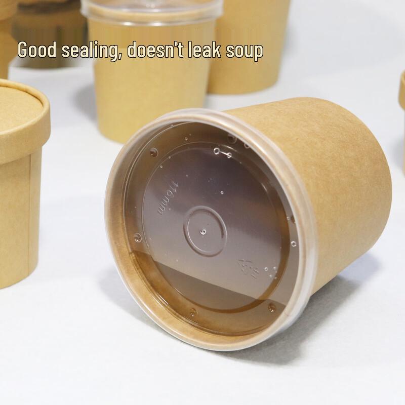 Disposable Kraft Paper Food Containers with Lids