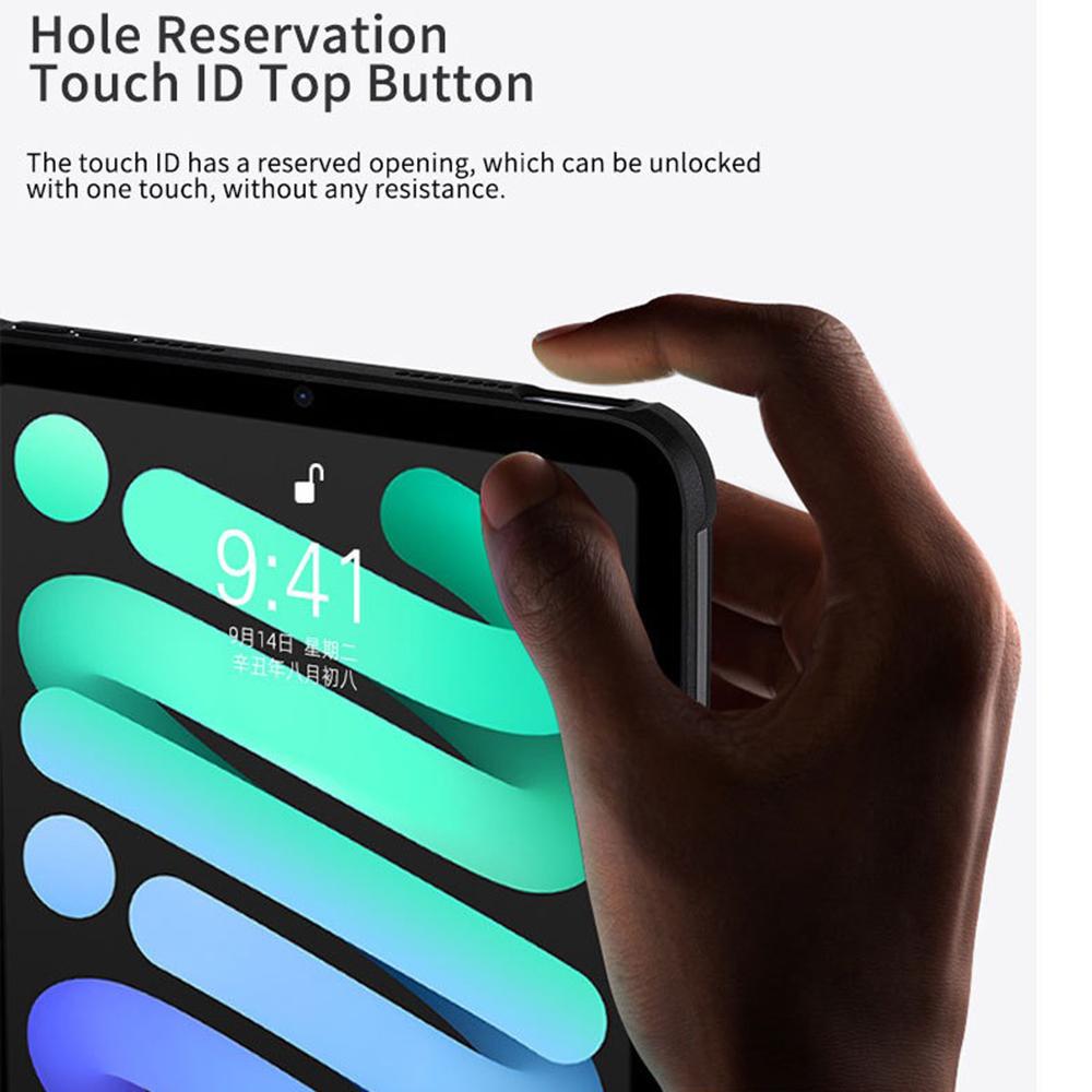 Для iPad мини (2024)/(2021) Чехол ТПУ+Акрил+ПК Матовый Противоударный Чехол для Планшета