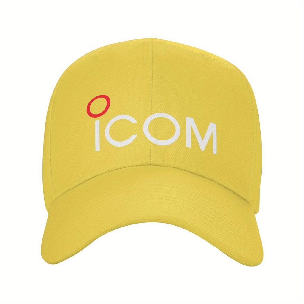 Кепка бейсболка с логотипом ICOM для радиолюбителей, полиэстер, повседневный стиль, легкая, неэластичная ткань, унисекс, для взрослых