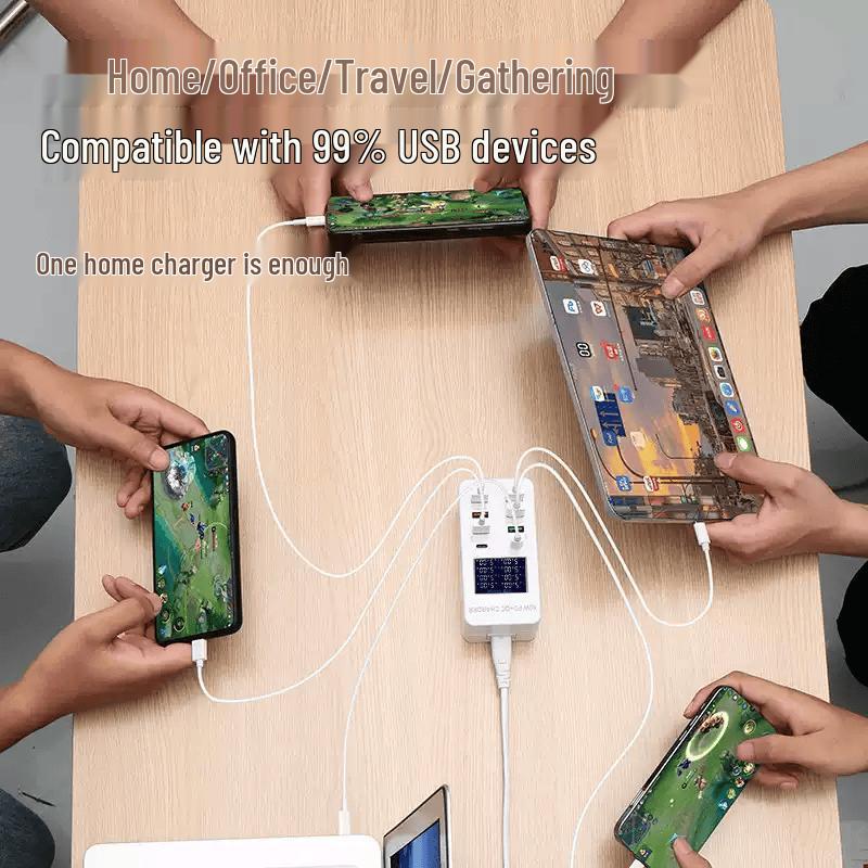 Xingqishi Многопортовое USB-зарядное устройство Настольная сетевая розетка