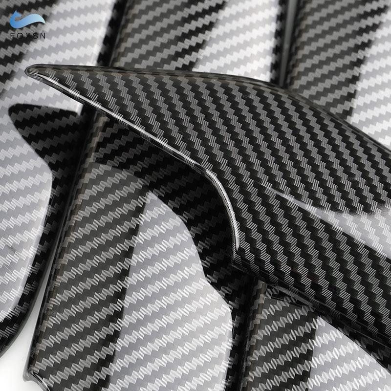 For Honda Civic 11th  ABS Carbon Fiber Texture Car Interior Window Control Side Panel Door Armrest Cover Protective Trim