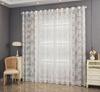 1 шт. Вышитая прозрачная штора для окна, Трехмерная вышивка, Европейская тюлевая штора с кулиской для карниза для спальни, гостиной, домашнего декора