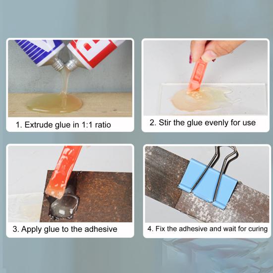 2 шт., клей для металла, быстроотверждаемый, устойчивый к солнечному свету клей AB, стекло, пластик, дерево, керамика, ремонтный клей для металла, столярные изделия