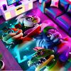 Five Nights at Freddy's Print Rug, Washable Floor Carpet, For Entryway Dorm Laundry Room Office Study, Home Decor Birthday Christmas Gift